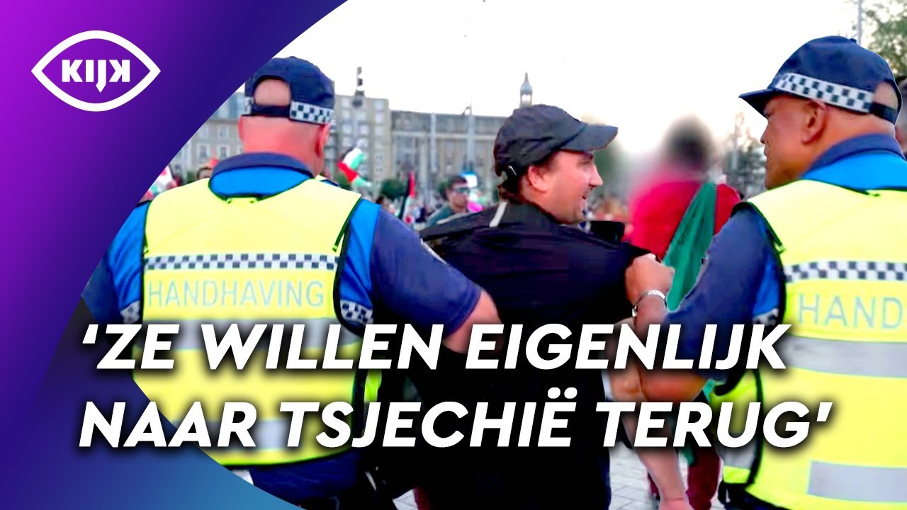 Dronken Tsjech valt DEMONSTRATIE LASTIG op Amsterdam Centraal | Overtreders | KIJK Misdaad