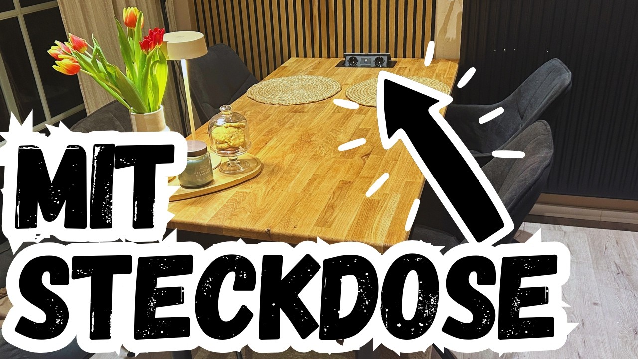 Esstisch selber bauen - mit Steckdose DIY