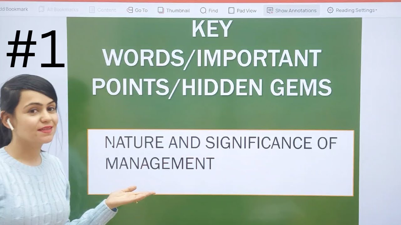 #1 KEYWORDS | Nature and Significance of Management | Chapter -1 Business Studies Class 12th | VCC |