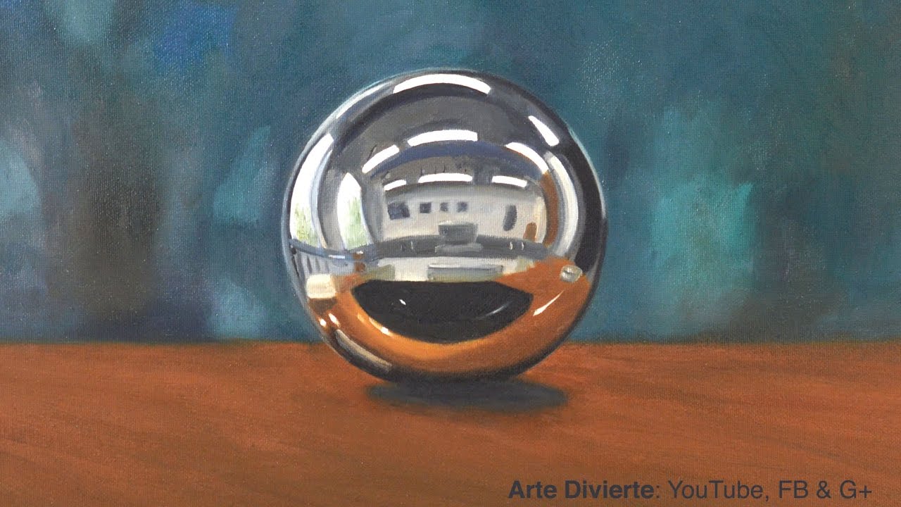 Cómo pintar una esfera cromada, al óleo