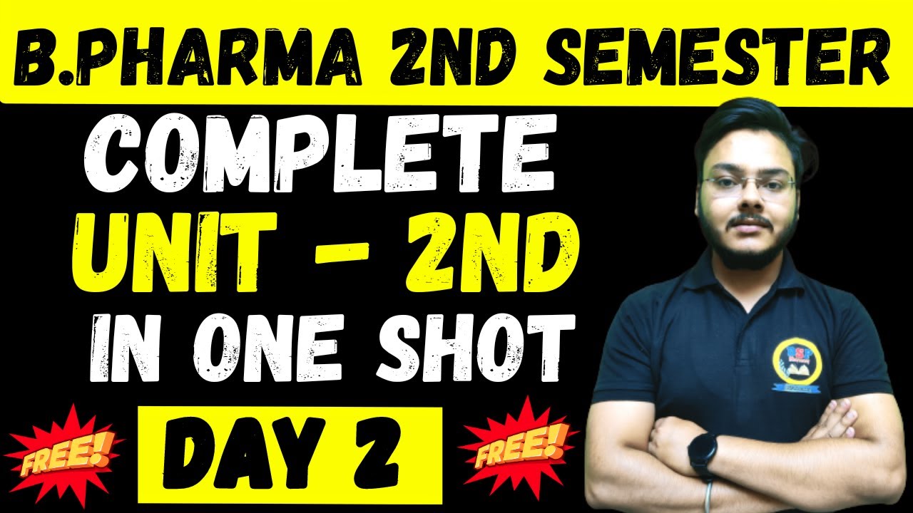 Organic Unit - 2nd Complete In one Shot || B. Pharma 2nd Semester || BSP Pharmacy || Punit Sir ||