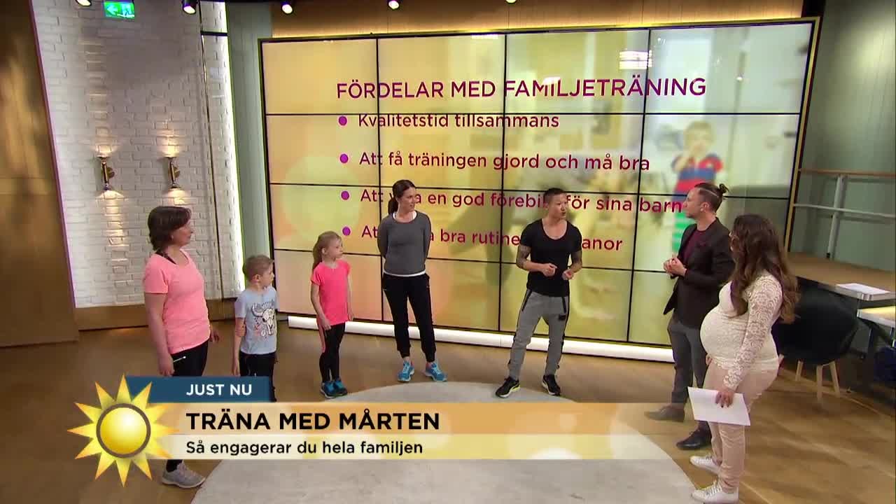 Träna med Mårten - roliga övningar för dig och barnen - Nyhetsmorgon (TV4)