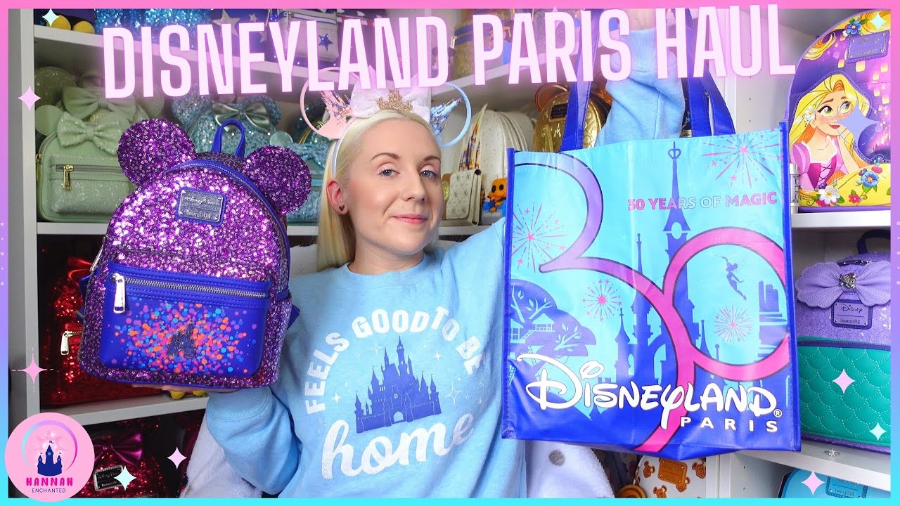 Disneyland Paris 30th Anniversary Trip Haul Disney Loungefly Ears Spirit Jerseys Pins Mickey Merch