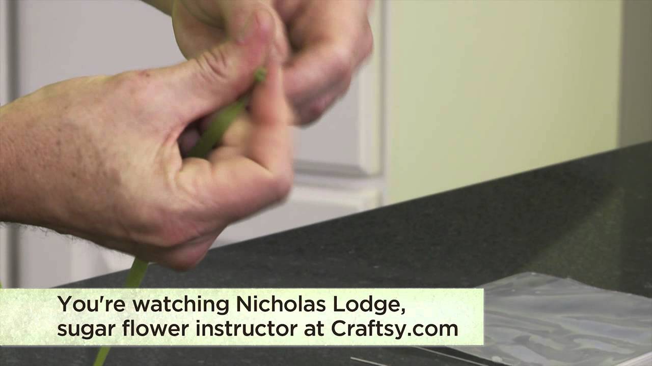 How to Wrap Wire for Sugar Flowers Using Floral Tape with Nicholas Lodge, Craftsy.com Instructor