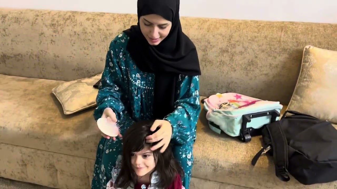 بداية اليوم المدرسي مع حلا وعزيزه الجزء الاول