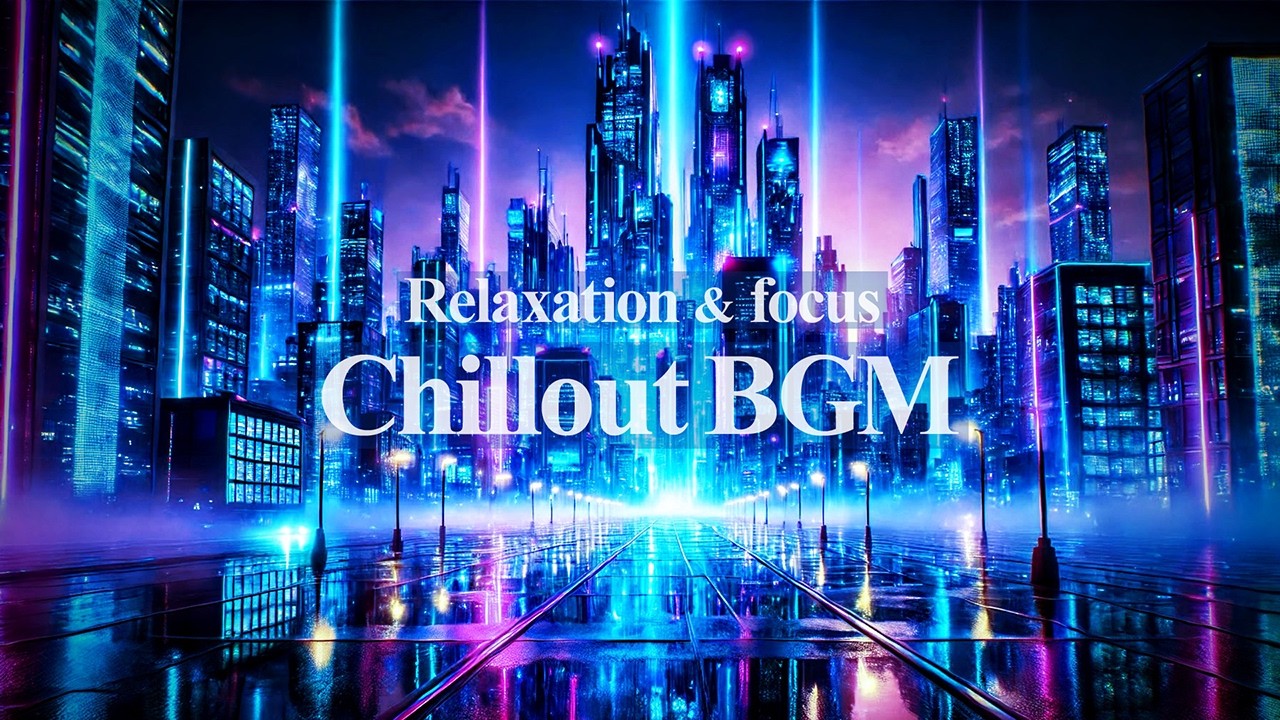 【Chillout BGM 109min.】🎧 Cyber Afterglow - 心を癒すリラックス音楽・作業用BGM