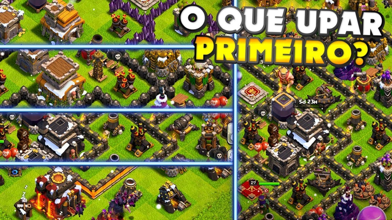O QUE UPAR PRIMEIRO NO CV7, CV8, CV9 E CV10 NO CLASH OF CLANS??