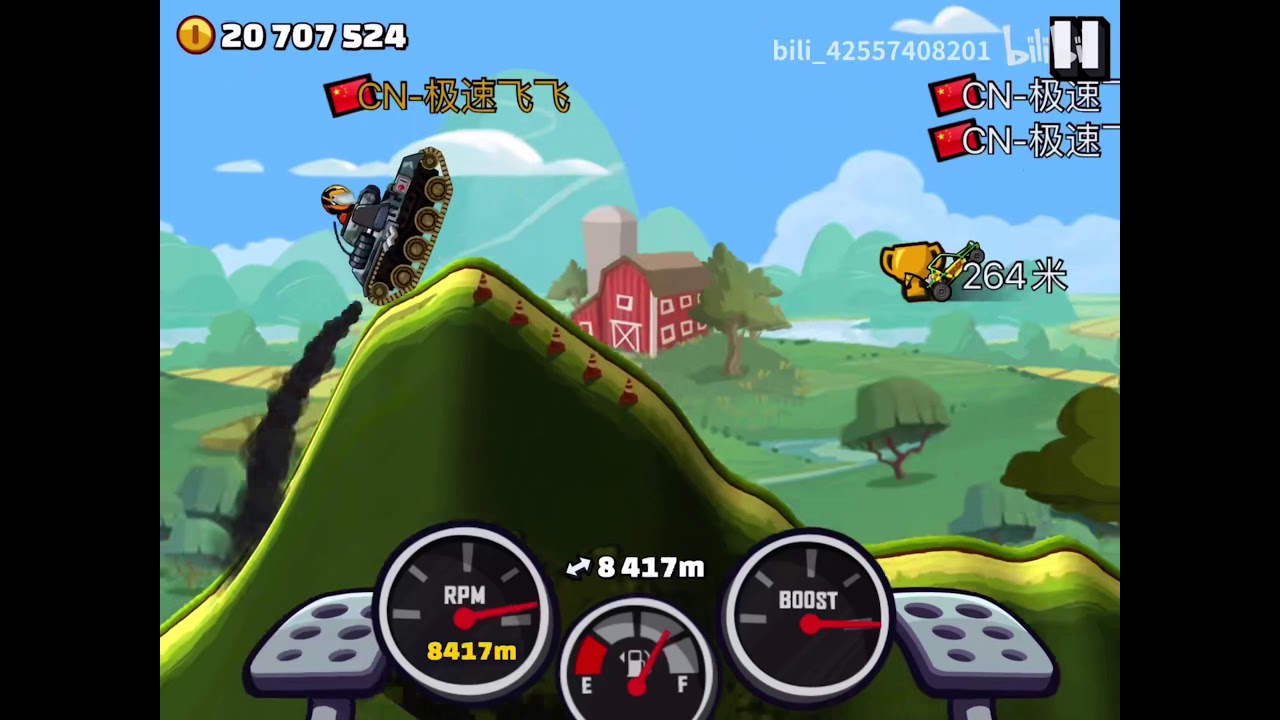 Hill Climb Racing2-Countryside-Tank-15000+