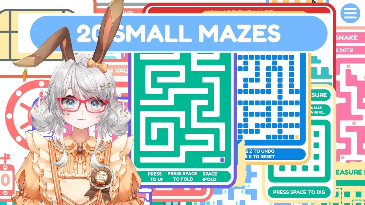[ 20 Small Mazes ] But to me this game is just 20 Mazes. Cuz I am small. Get it?