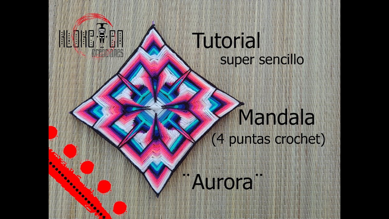 ¨Aurora¨ ∰ ojo de dios пряжа для вязания крючком мандалы! Очень простой пошаговый мастер-класс!