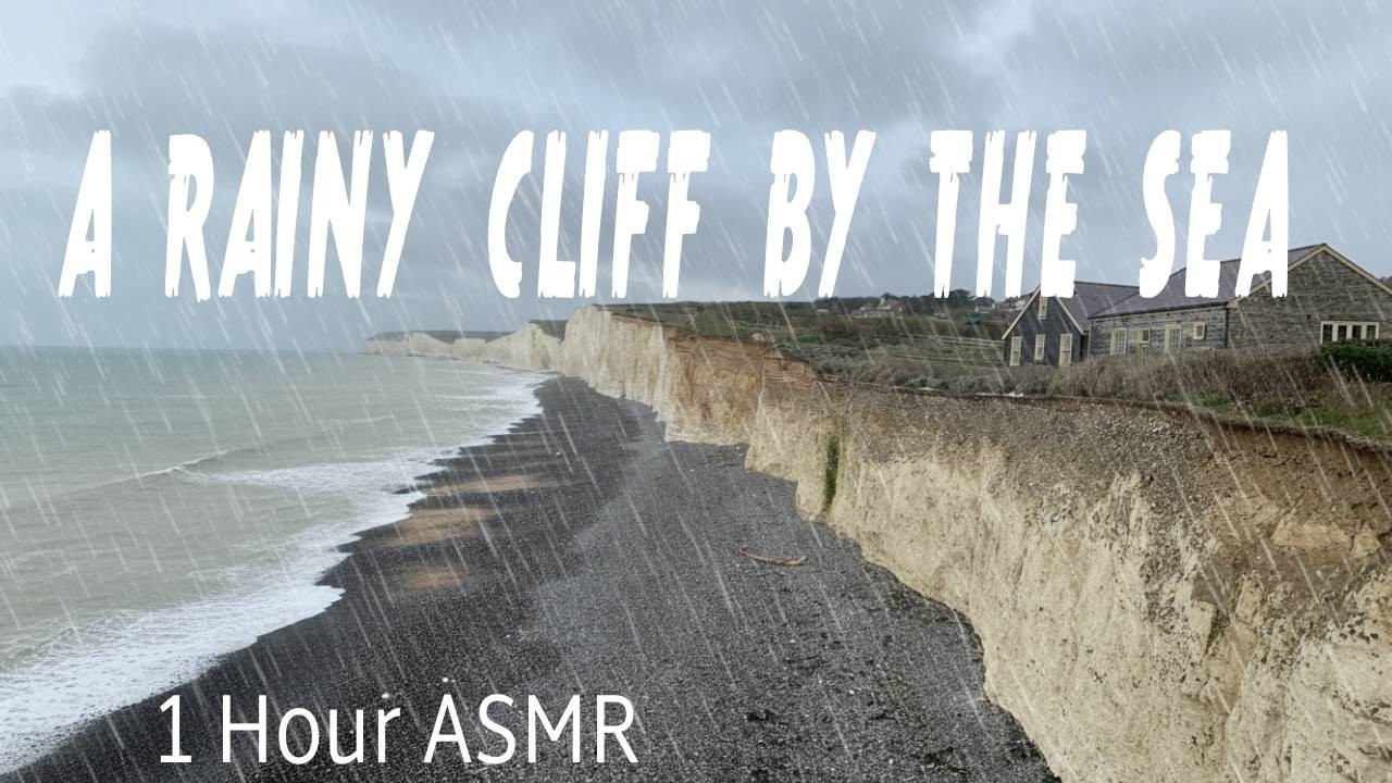 1 Hour ASMR | A RAINY CLIFF BY THE SEA 💤 듣다가 잠이 오는 음악과 빗소리, 파도소리 😴