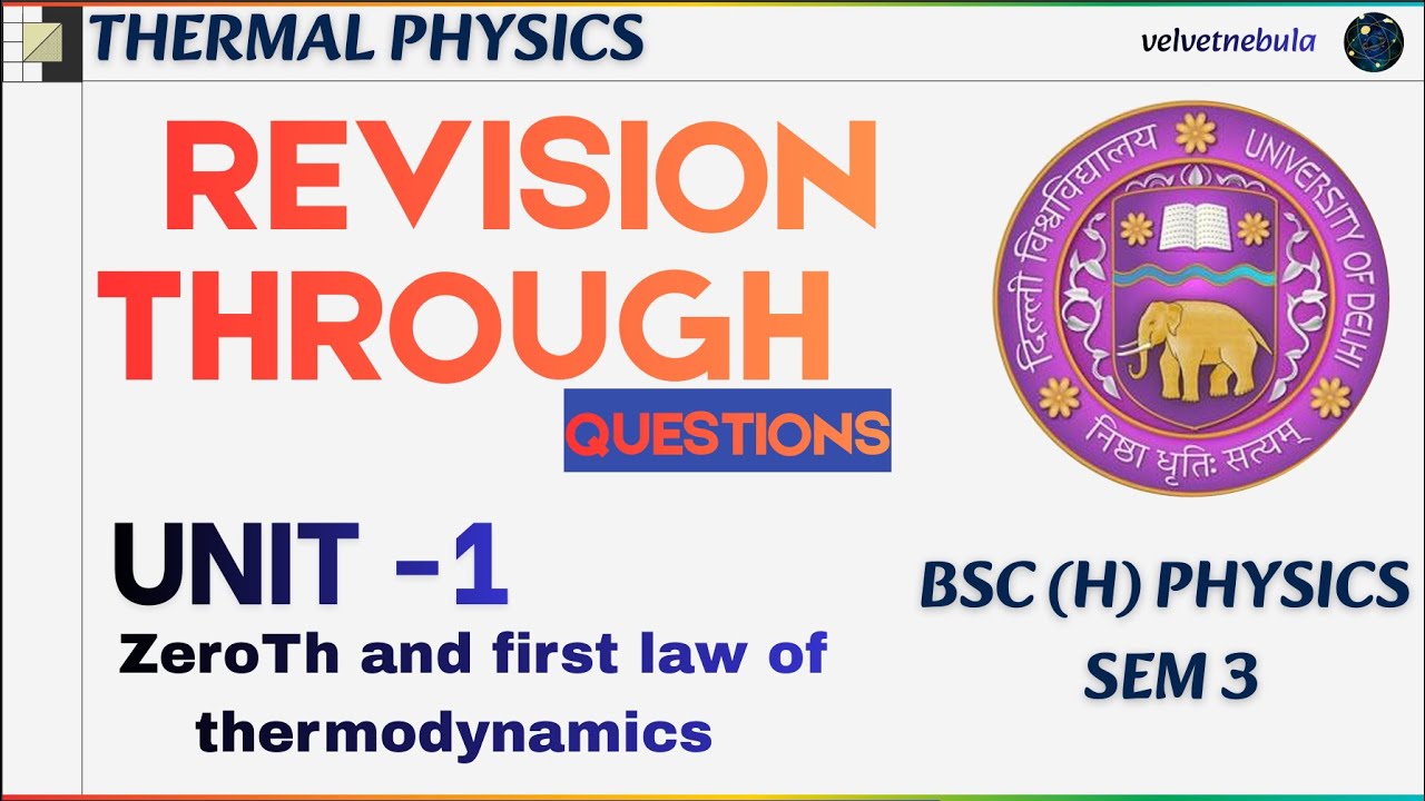 Thermal Physics Unit 1 Revision | All PYQs Solved | First Law & Thermodynamic Processes