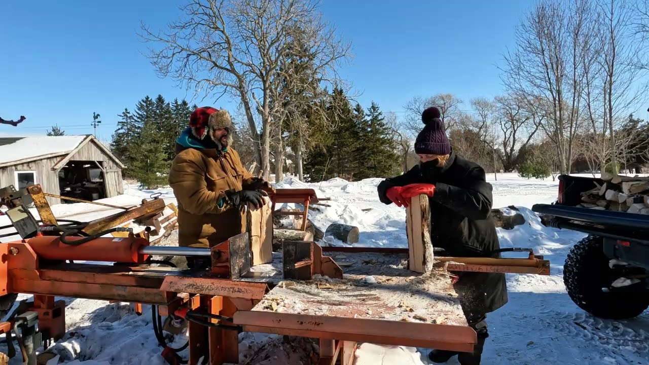 Wood Splitting with Mum