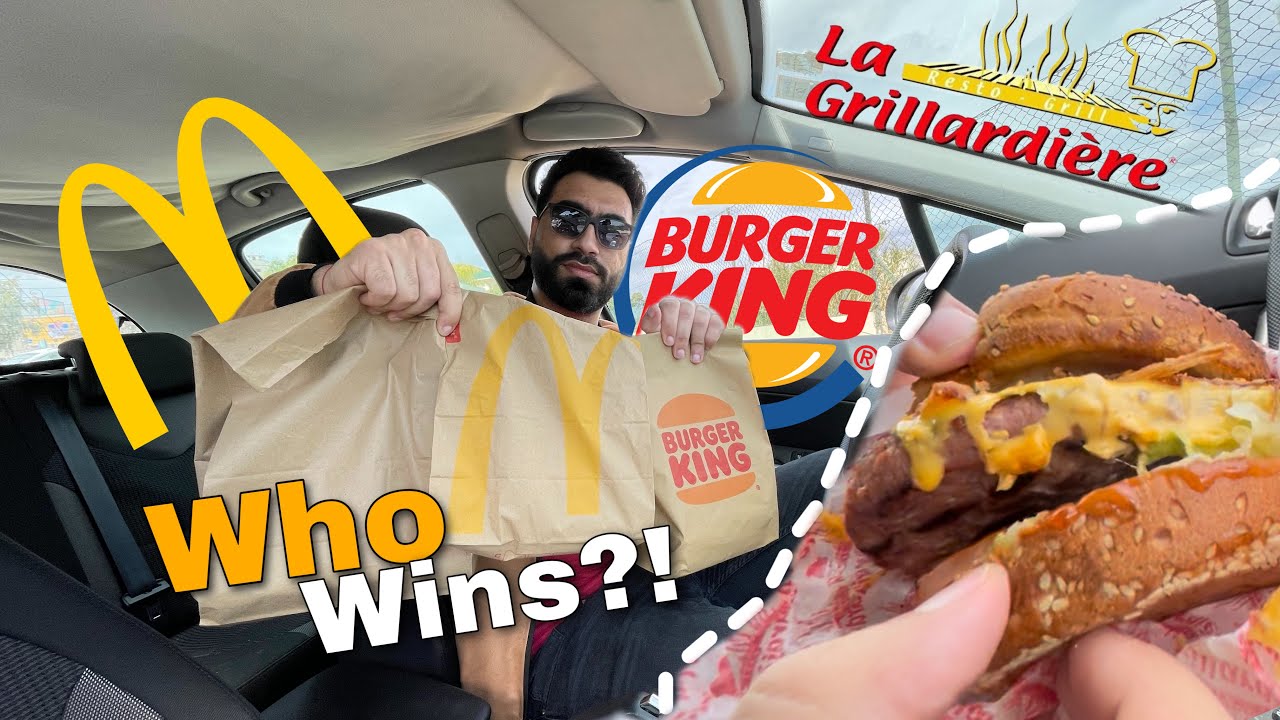 مقارنة: أحسن بورجر في المغرب 🇲🇦 Mcdonalad Vs BurgerKing Vs La Grilladière 😍🍔
