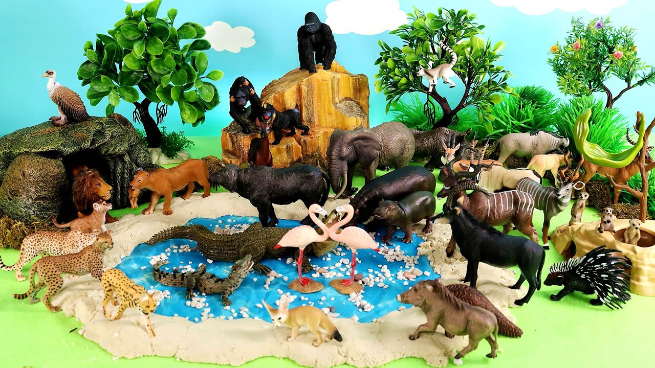 Fun Safari Volcano and Island Sets - Safari Animals Dinosaurs
