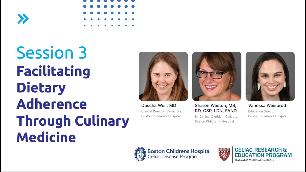 Session 3: Facilitating Gluten-Free Dietary Adherence Through Culinary Medicine