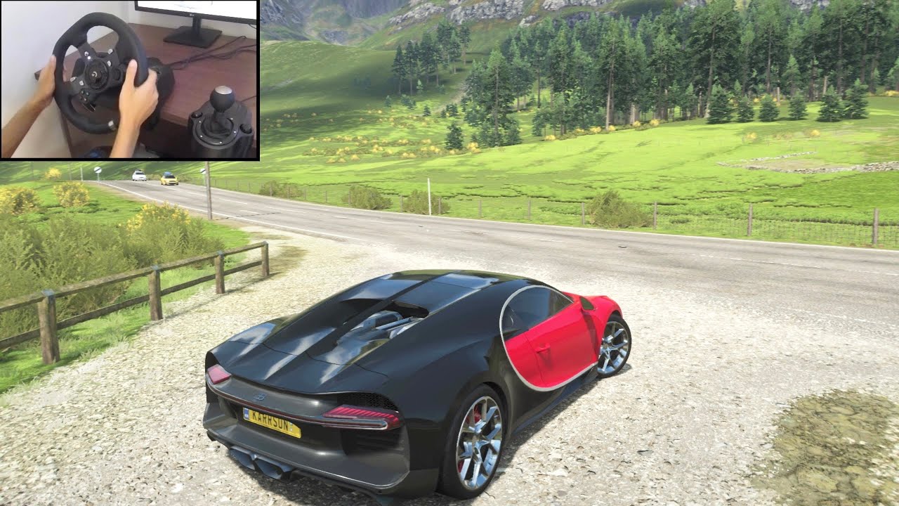 Bugatti Chiron - Forza Horizon 4 | Logitech g920 gameplay