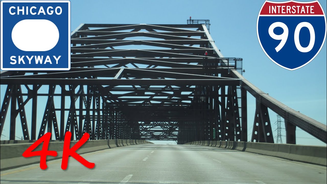 ⁴ᴷ Chicago Skyway Toll Bridge eastbound [4K VIDEO]