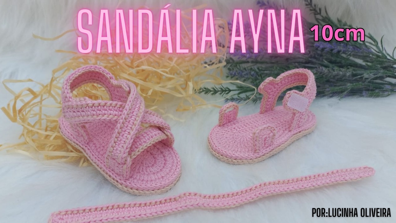 Sandália de crochê Ayna - 10cm