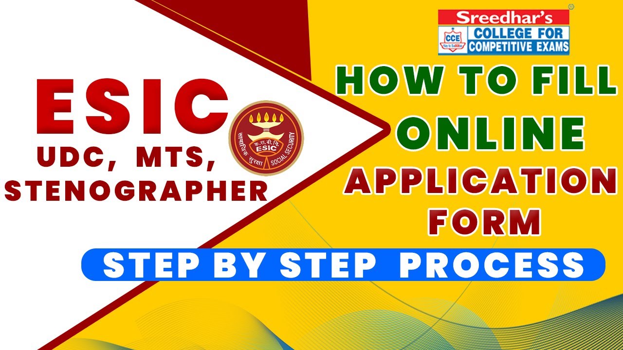 HOW TO APPLY FOR ESIC UDC, MTS, STENOGRAPHER 2022 ONLINE APPLICATION FORM FILL STEP BY STEP PROCESS