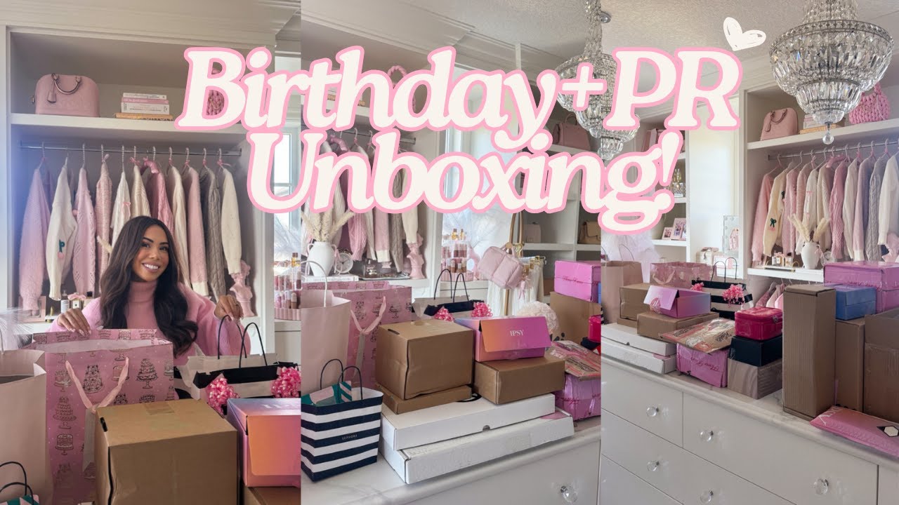 Распаковываю подарки на день рождения и PR-наборы!📦🎀✨Праздничный набор 2025 🎅🏻