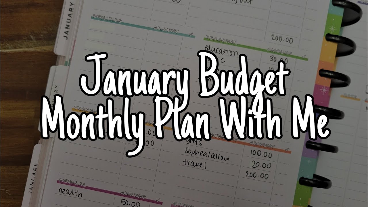 Monthly Budget Setup | January 2022 | Happy Planner Frankenplanning