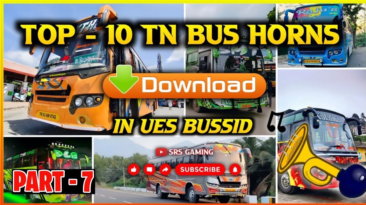 🤩 TOP - 10 TN BUS HORNS | IN USE BUSSID | PART - 7 #bussid #bussidhorns #tnbushorns #srsgaming