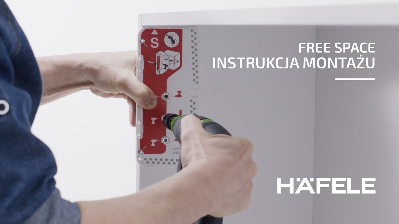 Free Space od Häfele - instrukcja montażu podnośników.
