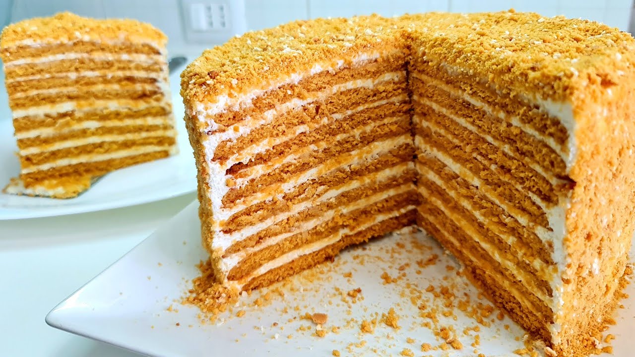 Medovik torta caramellata al miele 🍯 Медовый торт мягкий и вкусный  рецепт #medovikcake