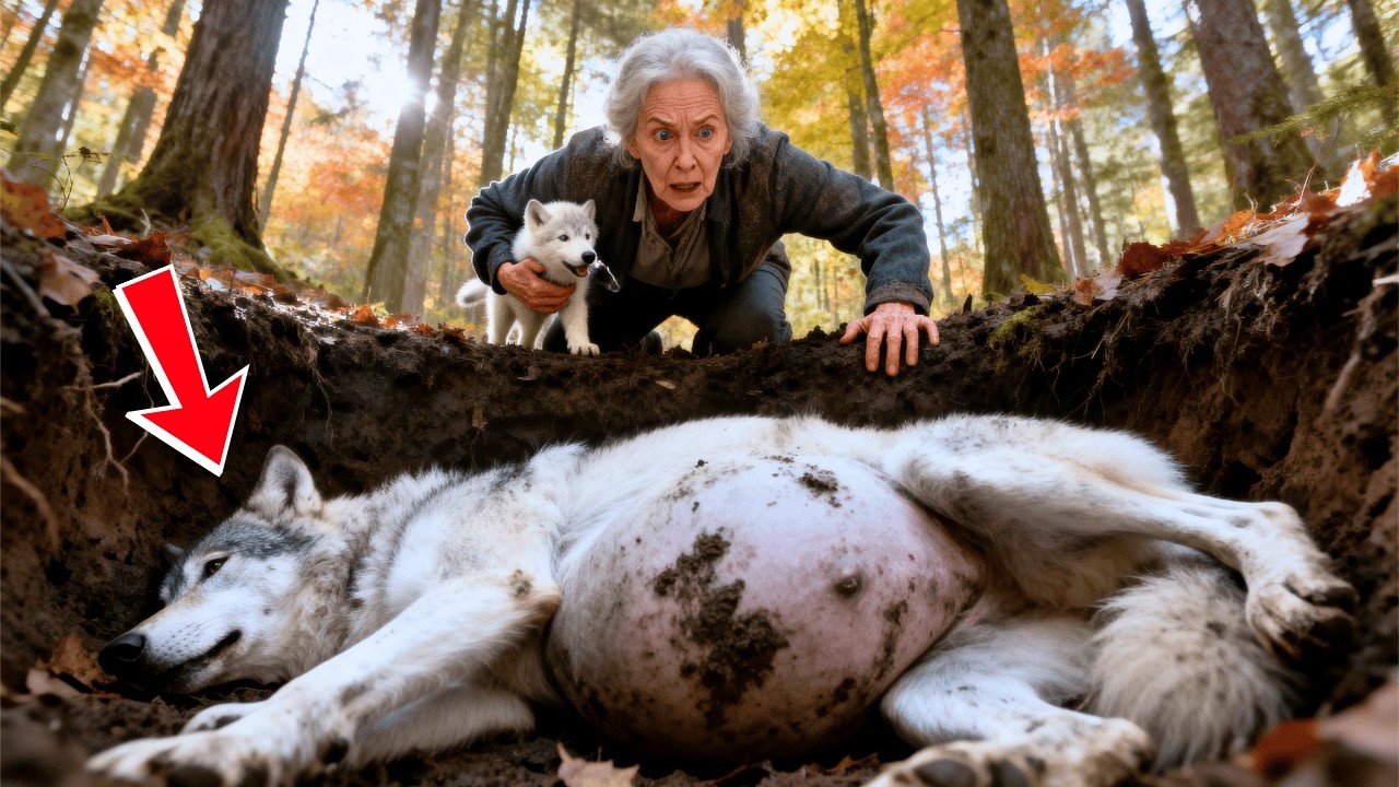 A Wolf Pup Begs an Old Woman to Save a Pregnant Wolf in a Pit — Then Something Changed