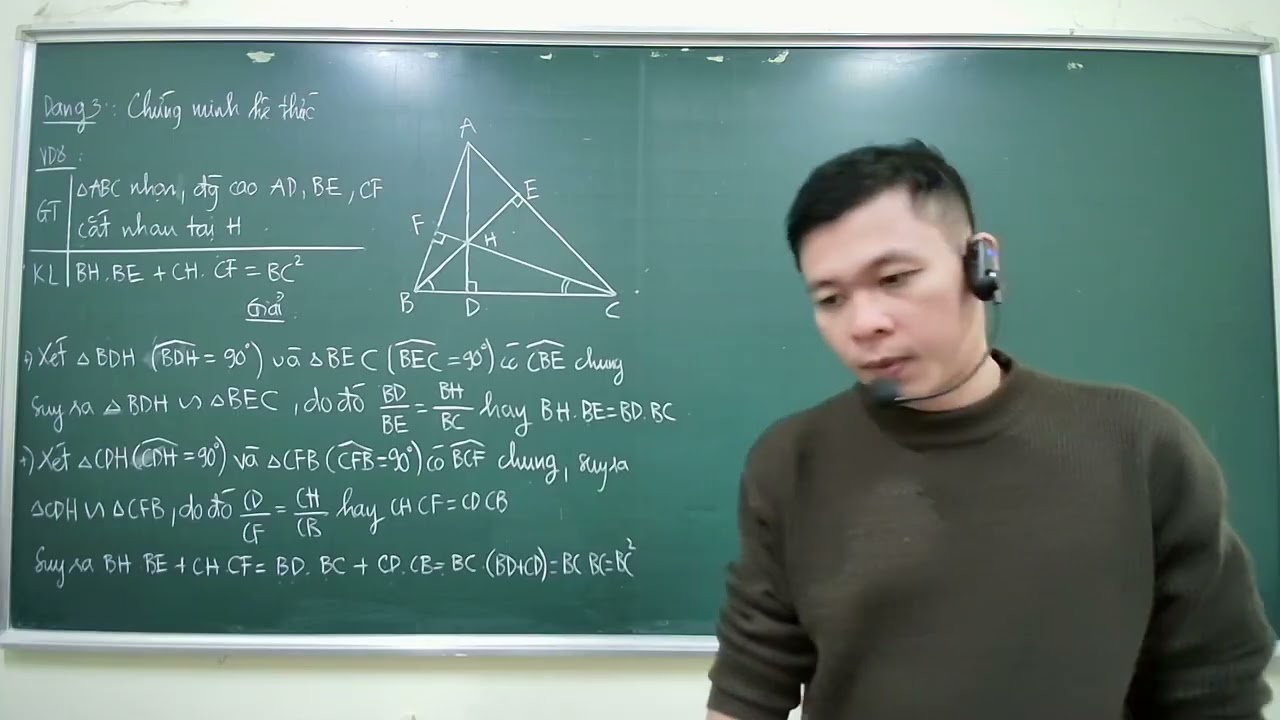 Toán 8 - Các trường hợp đồng dạng của tam giác vuông - Buổi 3