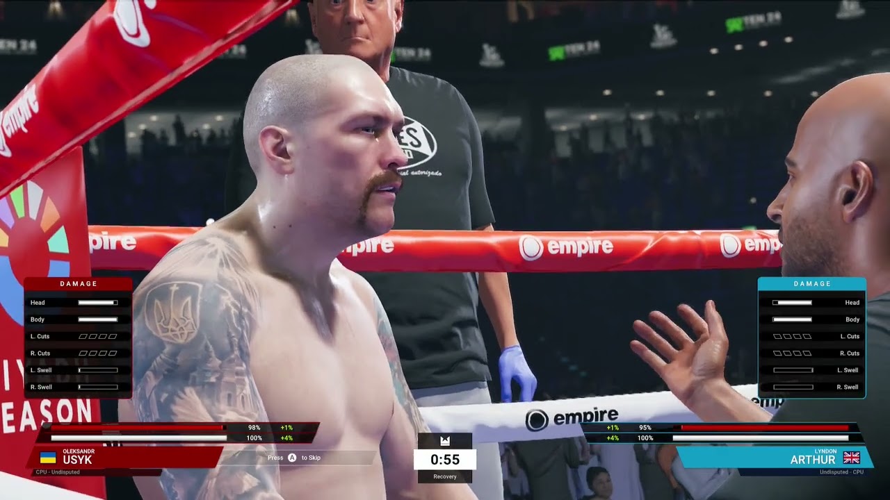 Undisputed    Oleksandr Usyk Vs Lyndon Arthur Fight Simulation Full Fight