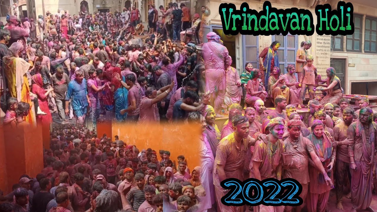वृंदावन# होली #राधा बल्लभ की #निधिवन मंदिर की राधा रमन जी की #श्री बांके बिहारी जी पूरे ब्रज की होली