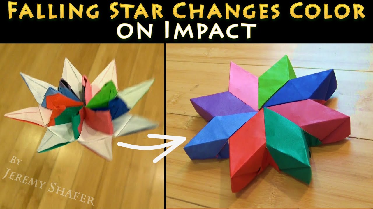 🌠This INSANE Origami Falling Star Changes Color On Impact!💥