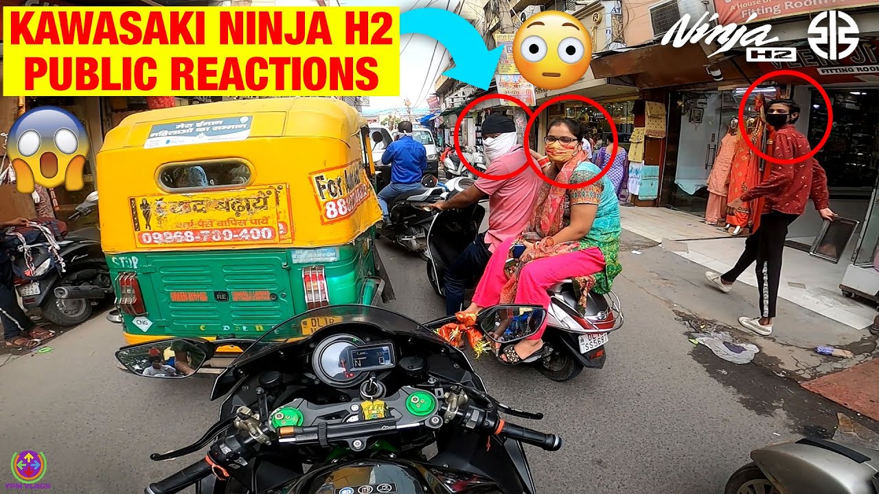 CRAZY PUBLIC REACTIONS - KAWASAKI NINJA H2 !! 😂😂