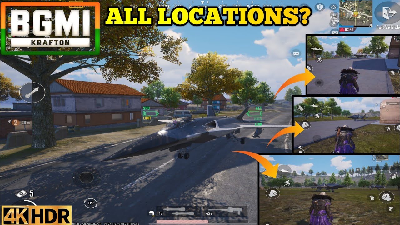 All Fighter Jet Locations in Payload 3.0 Mode | BGMI | Payload 3.0 Jet Location 🔥#bgmi #bgmiindia