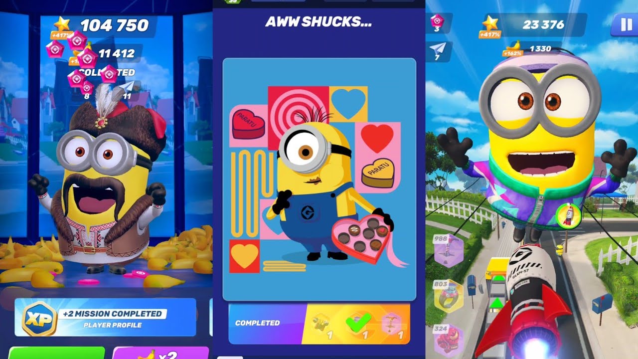 80S Fitness vs Vacationer vs Stooart vs Brave Minion | New Minion rush |