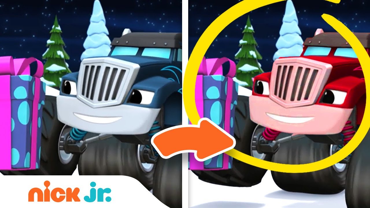 Spot the Difference #15 Holiday Edition 🎄🎁 w/ Blaze, Santiago & Bubble Guppies! | Nick Jr.
