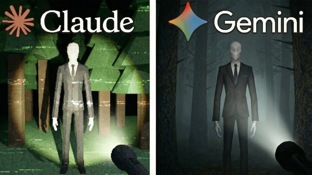 Claude AI vs Gemini Make Slenderman From Scratch