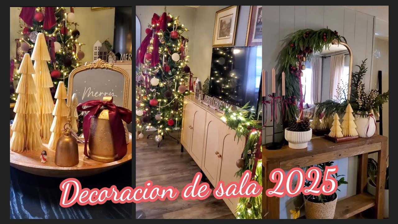DECORA CONMIGO LA SALA DE NAVIDAD//NAVIDAD 2025.