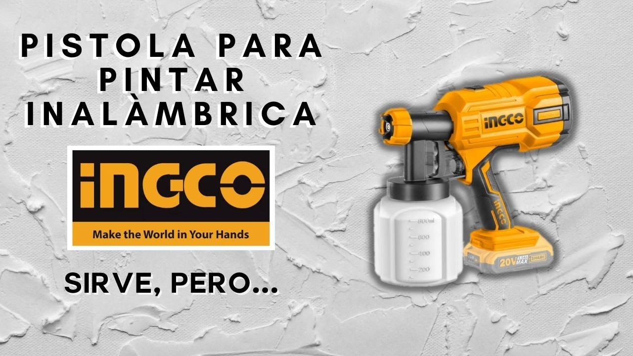PISTOLA DE PINTURA INALAMBRICA INGCO / SIRVE, PERO...