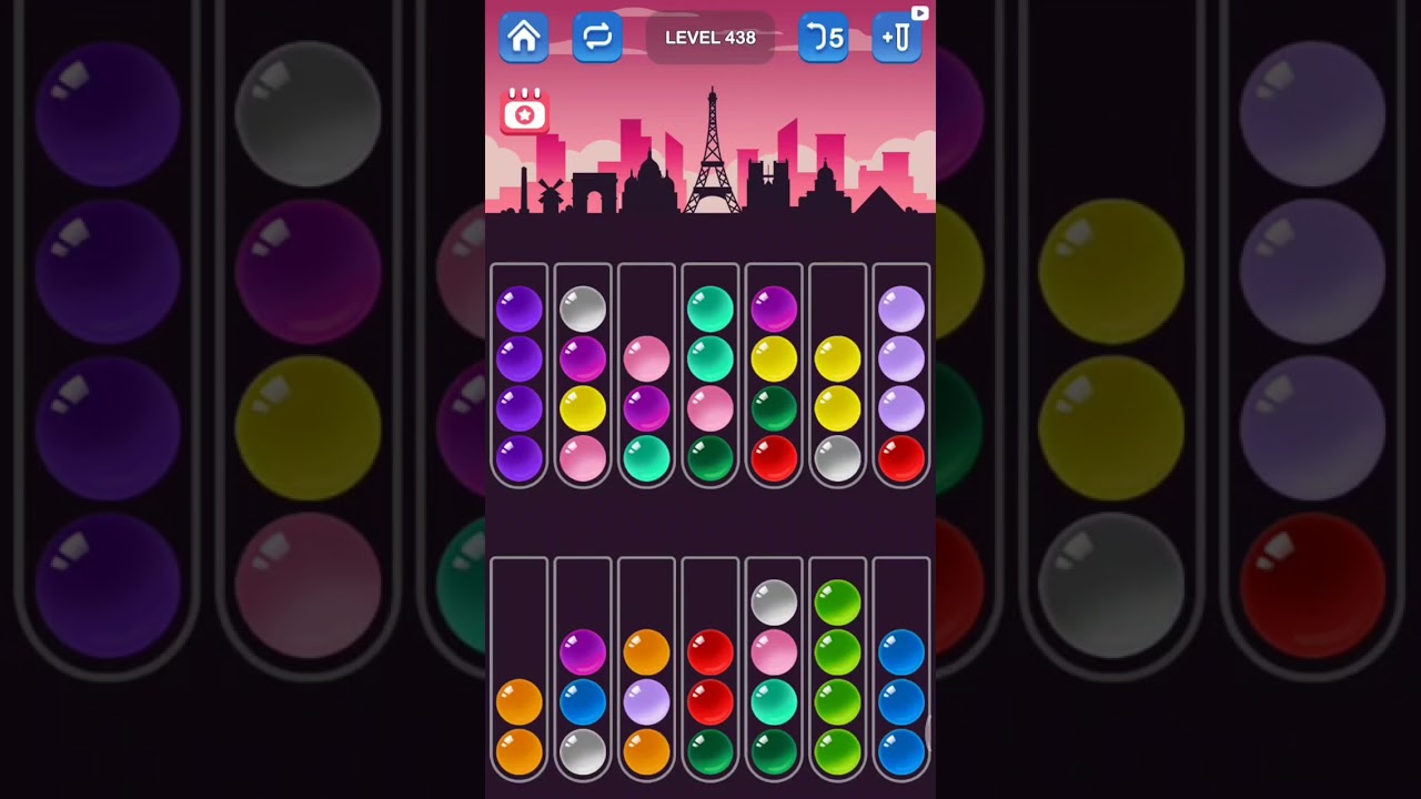 Ball Sort Master Game Level - 438 Without Boosters | Puzzle Game | #entertainment #puzzle #game