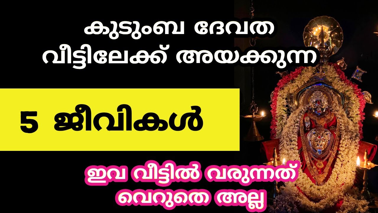 കുടുംബ ദേവത വീട്ടിലേക്ക് അയക്കുന്ന ജീവികൾ