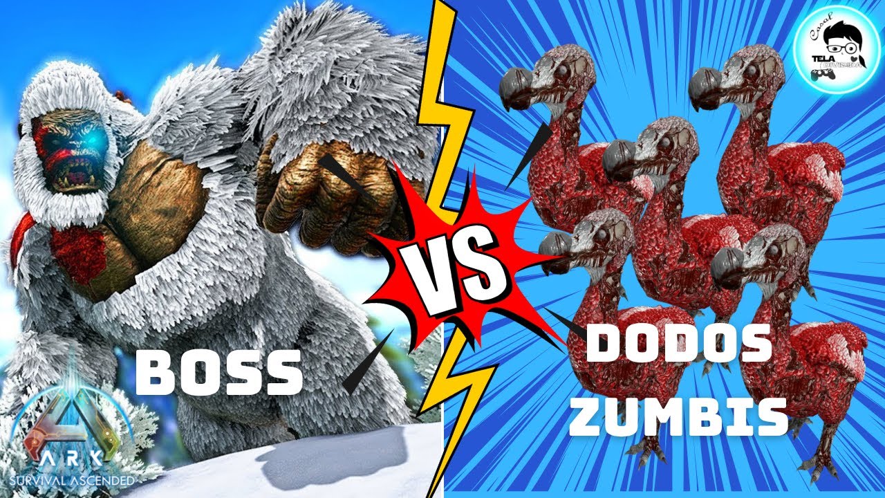 20 DODOS ZUMBIS (ZOMDODO) VS BOSS MEGAPITHECUS - ARK ASCENDED