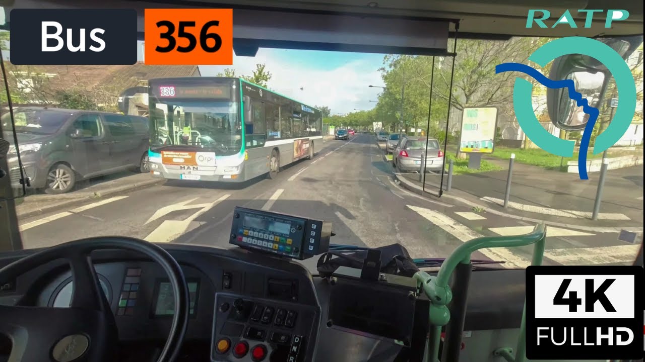 Bus 356 RATP | Deuil-la-Barre - Marché des Mortefontaines/Saint-Denis - Cité Floréal - 4K60FPS