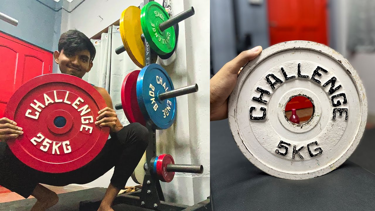 Cheapest CHALLENGE Iron Metal Weight Plates for Home Gym!