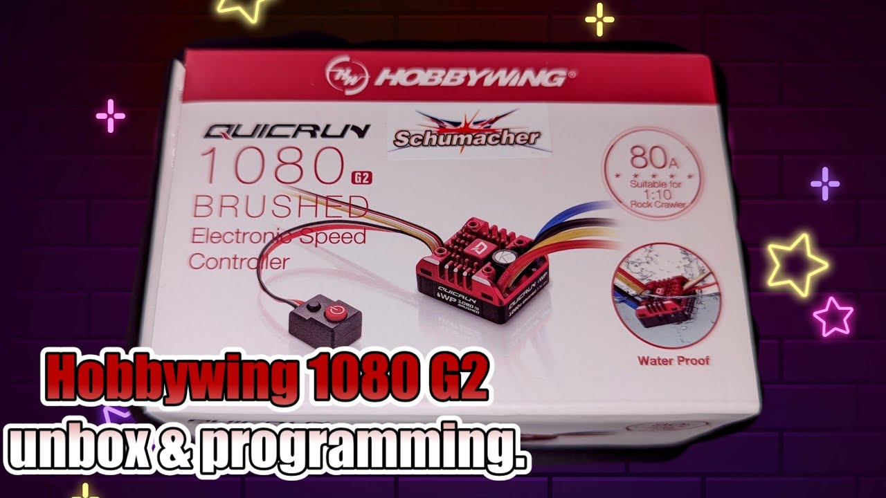 Hobbywing QUICRUN WP 1080 G2 unbox and programming