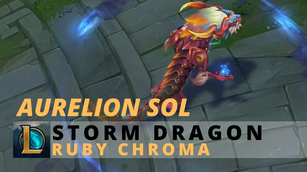 Storm Dragon Aurelion Sol Ruby Chroma - League Of Legends