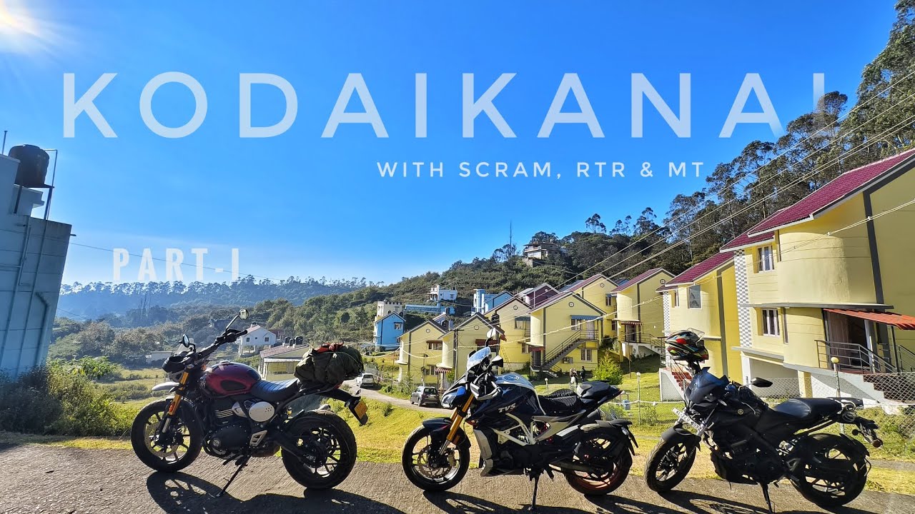 KODAIKANAL Travel Vlog Part-I || FT SCRAM-400, RTR, MT || The Queen of Hills || കൊടൈക്കനാൽ Bike Ride