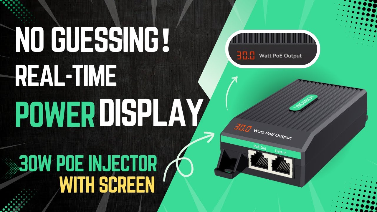 PoE Injector with Real-Time Power Display| Never Guess Power Again